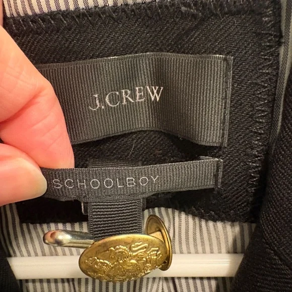 Black J. Crew Women’s School Boy Blazer, Wool Size 4 - Picture 3 of 7